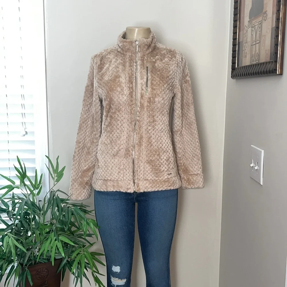 Small Womens Calvin Klein Zip-Up Fleece Dressier Jacket - Picture 2 of 11